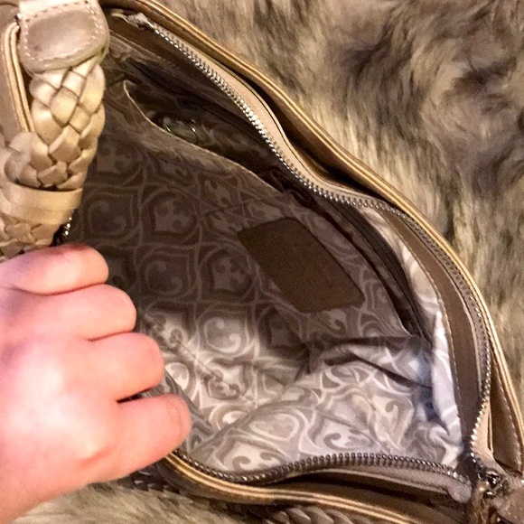 Brighton Nickel Embossed Bag with Braided Strap - Picture 6 of 7